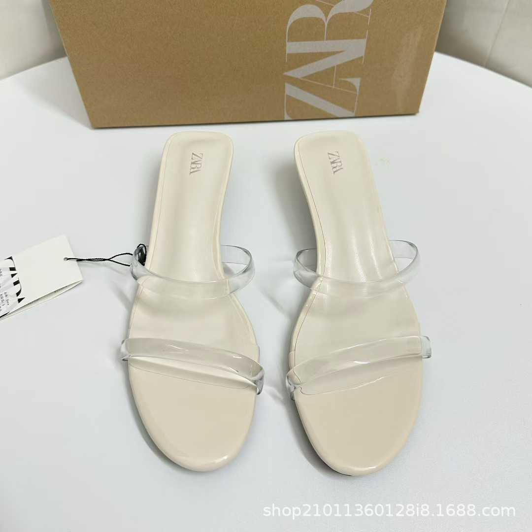 JHC-HB-139 | Minimalist Strap Round-Toe High-Heel Heeled Slide angle 3