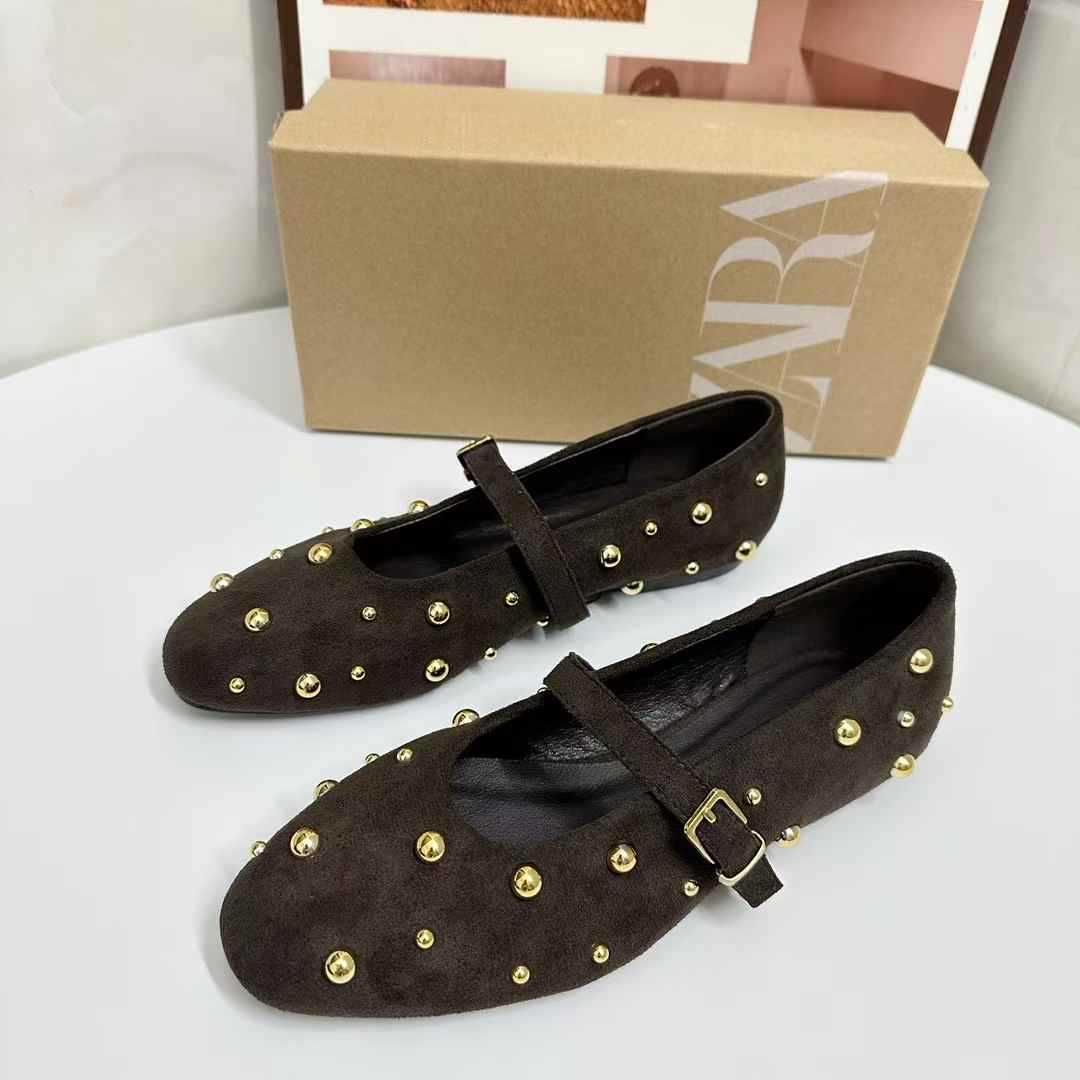 JHC-HB-172 | Square-Toe Flat Ballet Flat angle 2
