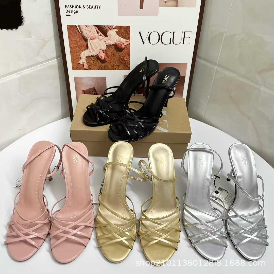 JHC-HB-055 | Minimalist Strap Pointed-Toe Stiletto Heel Dress Sandal - Fujian Jinhongchang Sports Goods Co., Ltd.