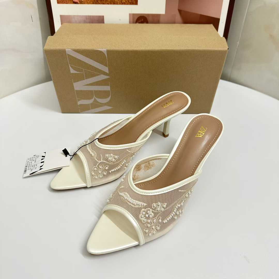 JHC-HB-229 | Rhinestone Embellished Embroidered Open-Toe Stiletto Heel Dress Sandal angle 3
