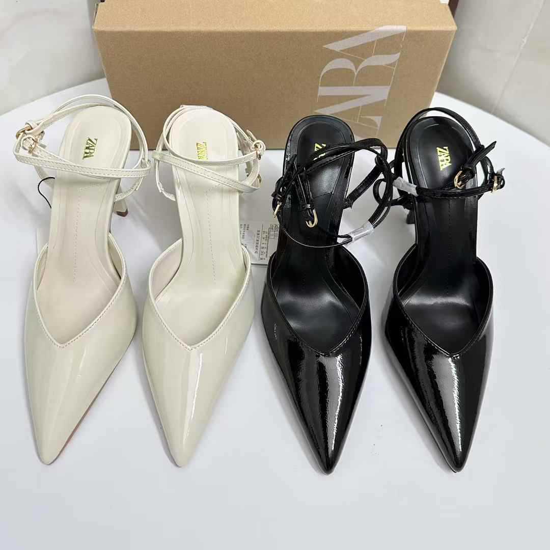 JHC-HB-075 | Patent Gloss Pointed-Toe Stiletto Heel Mule Slide - Fujian Jinhongchang Sports Goods Co., Ltd.