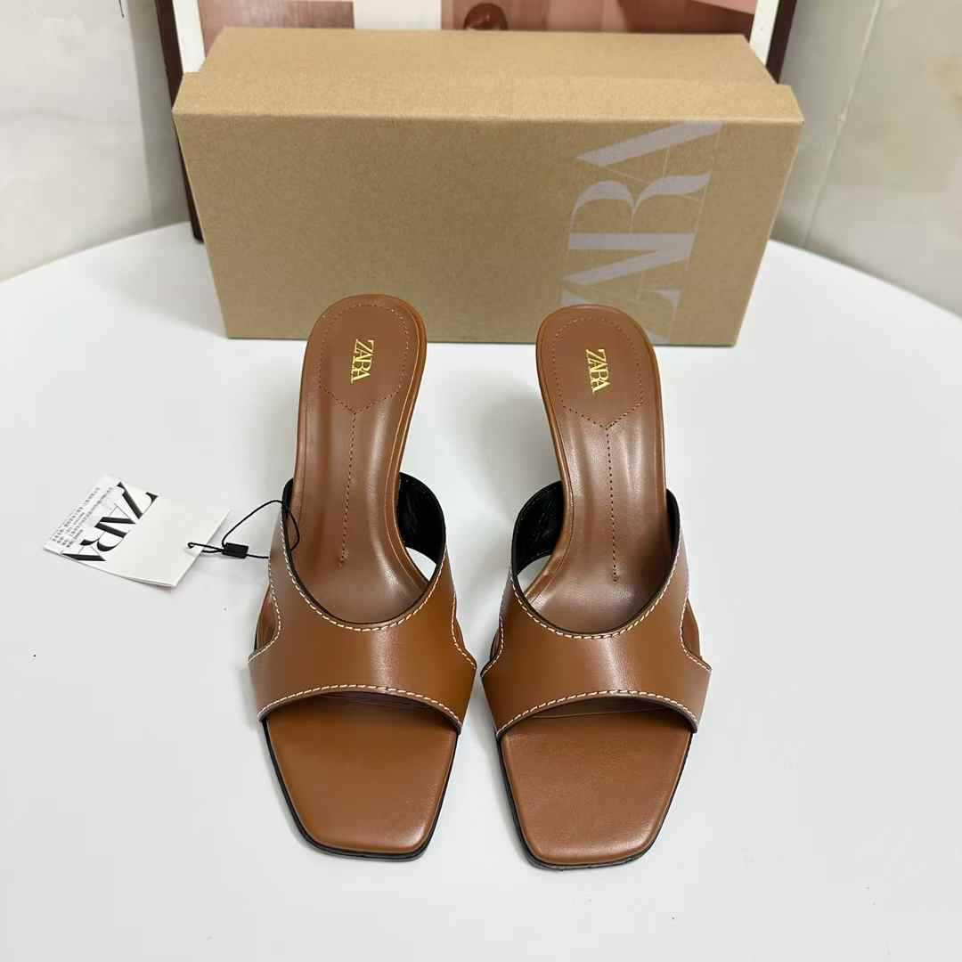 JHC-HB-170 | Slingback Square-Toe Stiletto Heel Heeled Slide angle 2