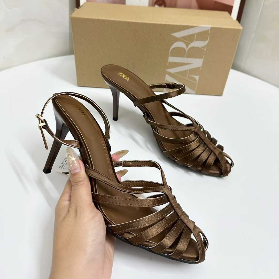 JHC-HB-166 | Silky Satin Round-Toe Stiletto Heel Dress Sandal angle 3