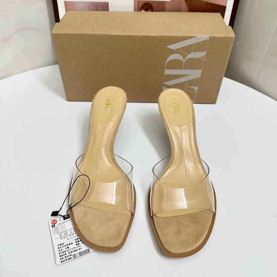 JHC-HB-147 | Square-Toe Stiletto Heel Heeled Slide - Fujian Jinhongchang Sports Goods Co., Ltd.