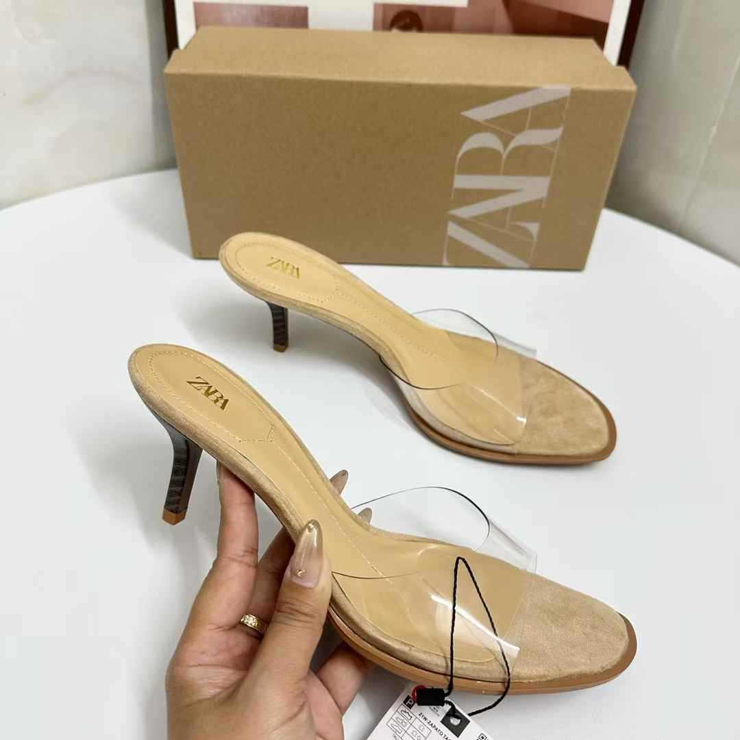 JHC-HB-147 | Square-Toe Stiletto Heel Heeled Slide angle 2