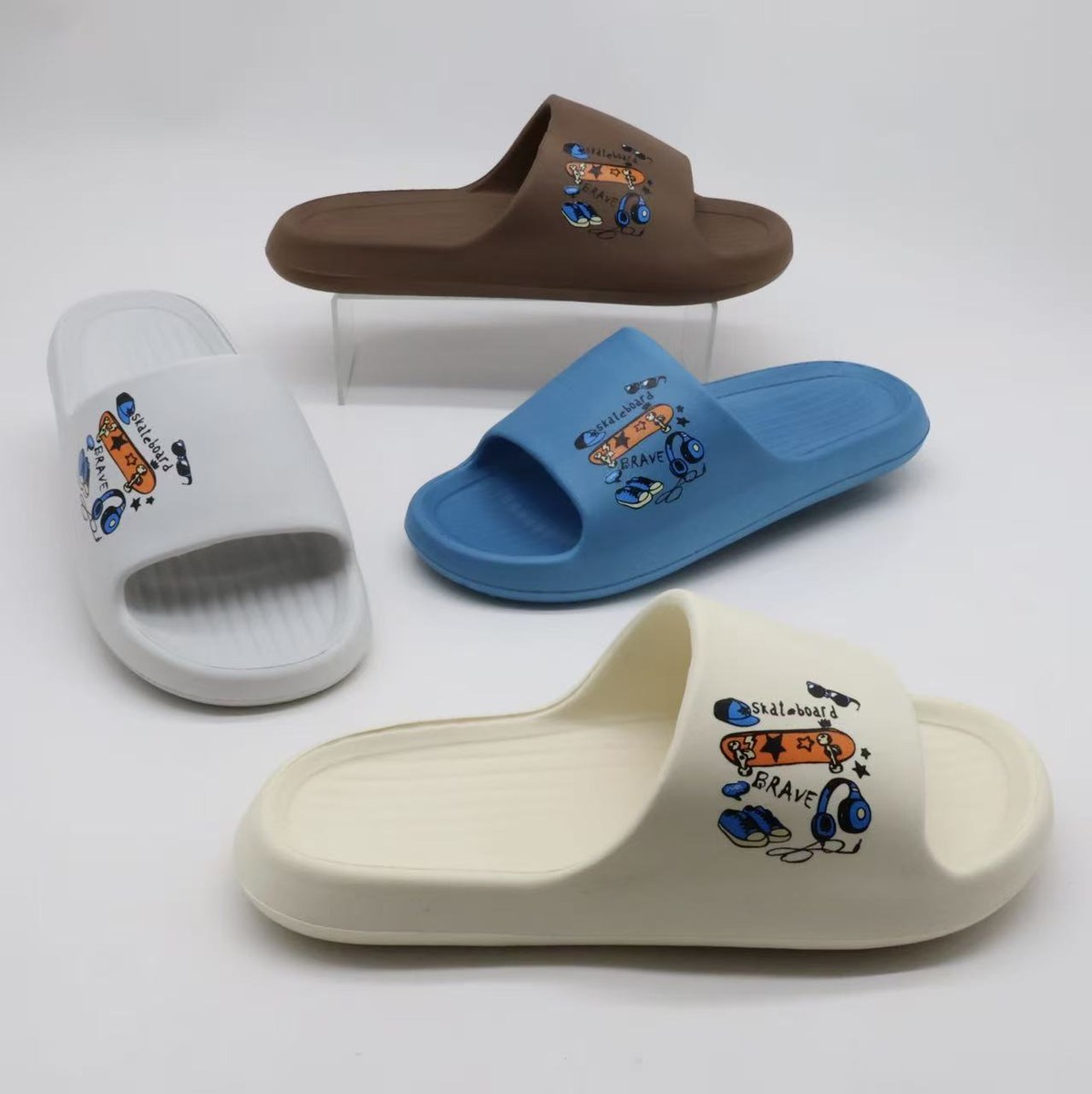 JHC-KIDS-059 | Colorblock Lightweight Kids Sport Slide (Kids Sizes) - Fujian Jinhongchang Sports Goods Co., Ltd.