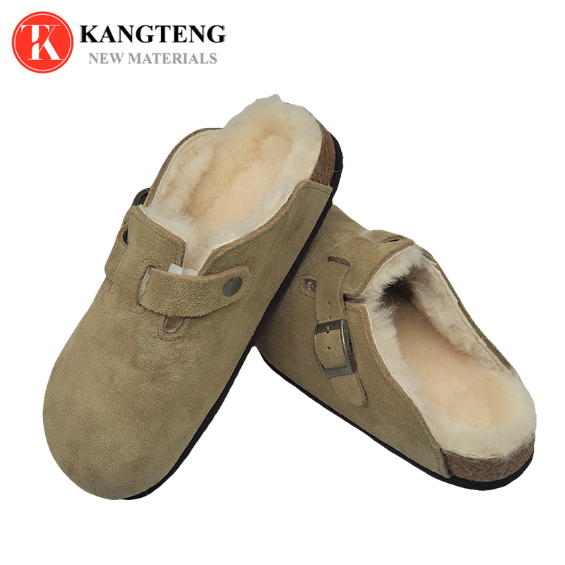 Boston-Style Suede & Natural Cork Footbed Closed-Toe Clog - Fujian Jinhongchang Sports Goods Co., Ltd.