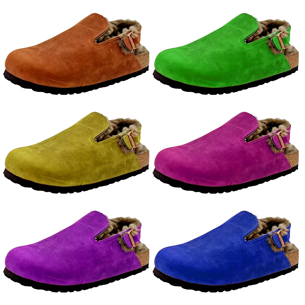 JHC-WC13 | Premium Winter Wool-Lined Latex Cork Clogs angle 5